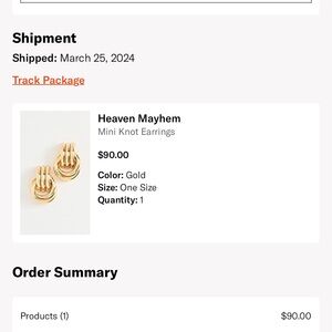 Heaven Mayhem Gold Mini Knot Earrings